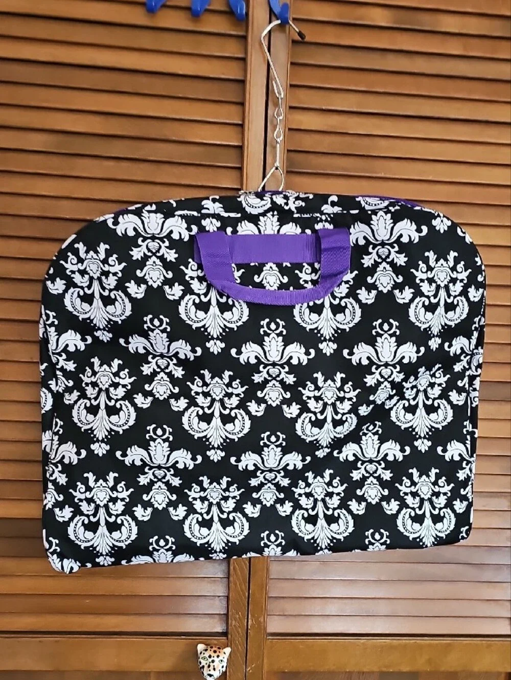 Damask Hanging Garment Bag Travel Organizer Suit Dress Carrier inside pockets